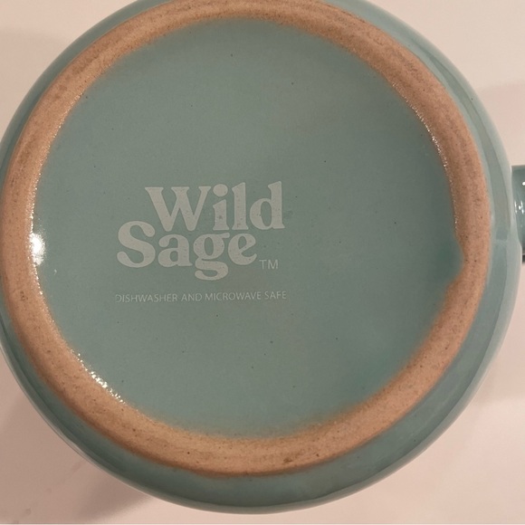 Wild Sage Gemini Zodiac Mug Teal Green Celestial Astrology Cup 16oz Ceramic - Picture 7 of 7
